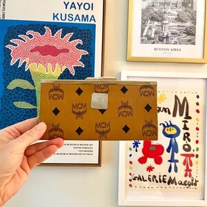 MCM Style Print Snap Wallet